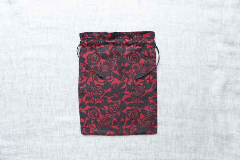 薔薇と鳩でつくる巾着セット